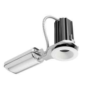 Juno Recessed Lighting 2C-941FU-WHW 2" LED Round Downlight Cone 4100K 90CRI, Flood Beam, 120-277V, White Reflector, White Trim Ring