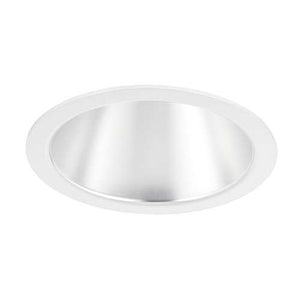 Juno Aculux 2DP W FM WET Recessed Lighting 2" LED, Low Voltage Round Lensed Downlight, White Specular Flush Mount Trim