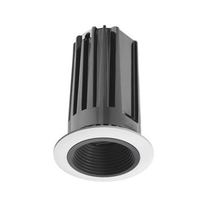 Juno 2" LED Recessed Lighting 2LEDTG2B-827N-BWH 2" LED Gen 2 Round Downlight Baffle 2700K 80 CRI, Narrow Flood Beam, Black Baffle, White Trim Ring