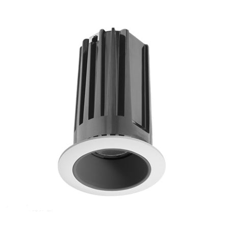Juno 2" LED Recessed Lighting 2LEDTG2C-830F-BWH 2" LED Gen 2 Round Downlight Cone 3000K 80 CRI, Flood Beam, Black Reflector, White Trim Ring
