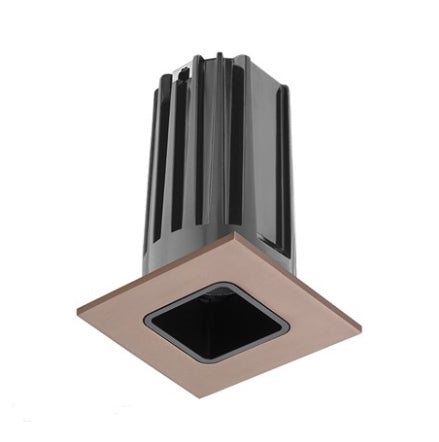 Juno 2" LED Recessed Lighting 2LEDTG2SQ-841N-BBZ 2" LED Gen 2 Square Downlight Cone 4100K 80 CRI, Narrow Flood Beam, Black Reflector, Bronze Trim Ring