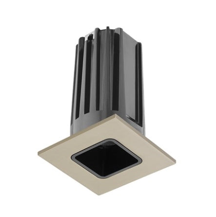 Juno 2" LED Recessed Lighting 2LEDTG2SQ-930S-BSN 2" LED Gen 2 Square Downlight Cone 3000K 90 CRI, Spot Beam, Black Reflector, Satin Nickle Trim Ring