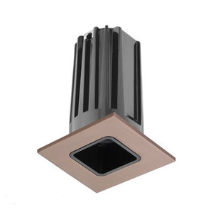 Juno 2" LED Recessed Lighting 2LEDTG2SQ-935F-BBZ 2" LED Gen 2 Square Downlight Cone 3500K 90 CRI, Flood Beam, Black Reflector, Bronze Trim Ring