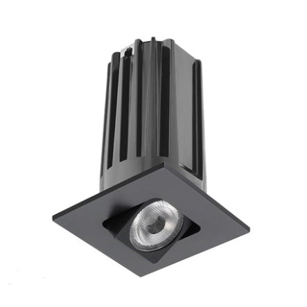 Juno 2" LED Recessed Lighting 2LEDTG2SQA-830S-BL 2" LED Gen 2 Square Adjustable 3000K 80 CRI, Spot Beam, Black Finish
