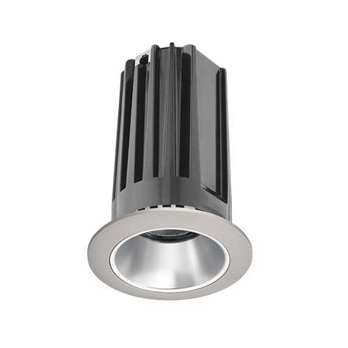 Juno 2" LED 2LEDTRIM G2 DC 35K 80CRI SP HZSN Recessed Lighting 2" LED Gen 2 Round Downlight Cone 3500K 80 CRI, Spot Beam, Haze Reflector, Satin Nickel Trim Ring