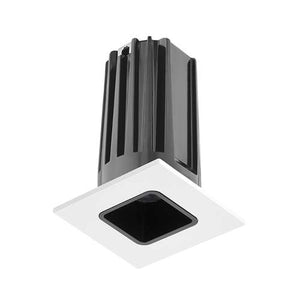 Juno 2" LED 2LEDTRIM G2 SQ 27K 90CRI SP BWH Recessed Lighting 2" LED Gen 2 Square Downlight Cone 2700K 90 CRI, Spot Beam, Black Reflector, White Trim Ring