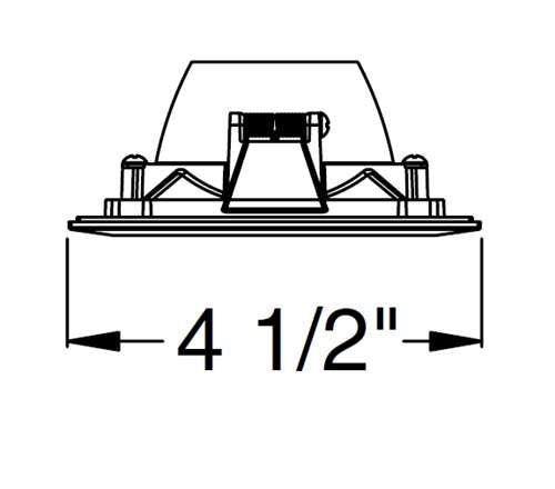 Juno Aculux 3SQDBV BS BLSF WET Recessed Lighting 3-1/4" Line Voltage, Low Voltage, LED Square Downlight Regressed Pinhole, Black Alzak Reflector, Black Trim