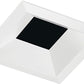 Juno Aculux 3SQDBV BS WHFM WET Recessed Lighting 3-1/4" Line Voltage, Low Voltage, LED Square Downlight Regressed Pinhole Flush Mount, Black Alzak Reflector, White Trim