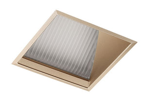 Juno Aculux Recessed Lighting 439SQWHZ-FM 3-1/4" Line Voltage, Low Voltage, LED Lensed Wall Wash Reflector Square Downlight, Wheat Haze Flush Mount Trim