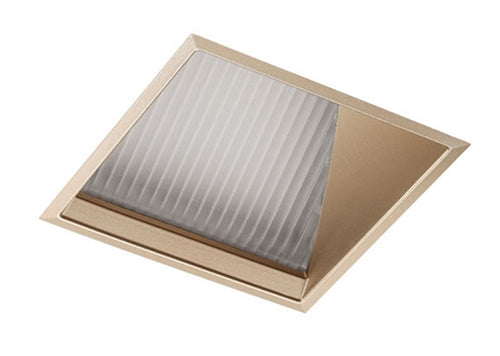 Juno Aculux Recessed Lighting 439SQWHZ-FM 3-1/4" Line Voltage, Low Voltage, LED Lensed Wall Wash Reflector Square Downlight, Wheat Haze Flush Mount Trim