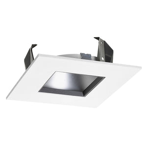 Juno Recessed Lighting 47LSQ-HZ-WH (47LSQ HZWH) 4" Adjustable Square Cone Trim, Haze Reflector White Trim