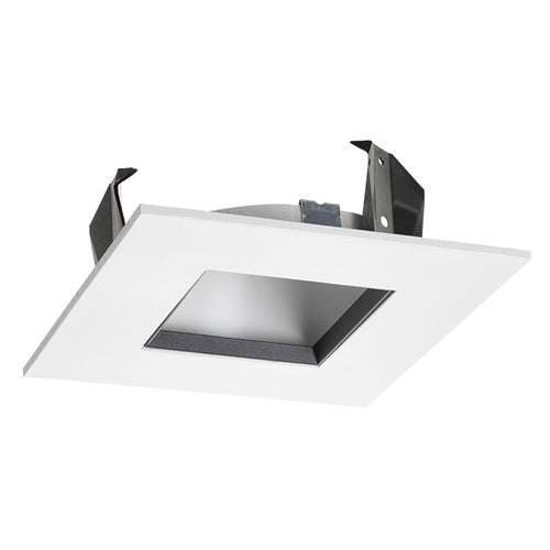 Juno Recessed Lighting 47LSQ-W-WH (47LSQ WWH) 4" Adjustable Square Cone Trim, White Reflector White Trim