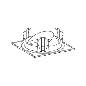 Juno Recessed Lighting 47LSQ-WHZ-WH (47LSQ WHZWH) 4" Adjustable Square Cone Trim, Wheat Haze Reflector White Trim