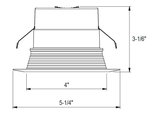 Juno 4BEMB SWW5 90 CRI 4" Juno E Series Baffle Trim Kit, Switchable Color Temperature 2700K, 3000K, 3500K, 4000K, 5000K, 90 CRI