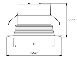 Juno 4BEMB SWW5 90 CRI 4" Juno E Series Baffle Trim Kit, Switchable Color Temperature 2700K, 3000K, 3500K, 4000K, 5000K, 90 CRI
