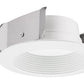 Juno 4JBLDT DB 27K 90CRI WWH Recessed Lighting 4" Downlight Baffle Trim, 2700K Color Temperature, 90 CRI, White