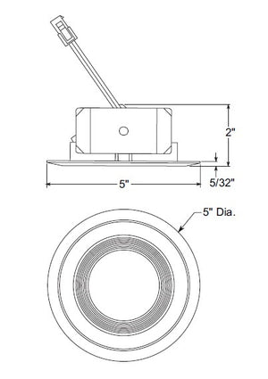 Juno 4JBLDT DC 30K 90CRI WWH Recessed Lighting 4" Downlight Cone Trim, 3000K Color Temperature,90 CRI, White