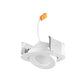 Juno 4RLA 06LM 30K 90CRI WFL 120 FRPC WH Recessed Lighting Adjustable 4" LED Retrofit Trim 3000K, 90 CRI 634 lumens, Wide Flood, White Finish, Less Medium Base Socket Adapter