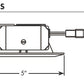 Juno Recessed Lighting 4RLD-927-6-WWH Downlight 4" LED Retrofit Baffle Trim 2700K, 90 CRI, 650 Lumens, White Finish