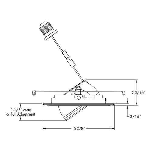 Juno 5RLA 06LM 27K 90CRI NFL 120 FRPC WH Recessed Lighting Adjustable 5" LED Retrofit Trim 2700K, 90 CRI 634 lumens, Narrow Flood, White Finish, Less Medium Base Socket Adapter