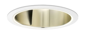 Juno Aculux Recessed Lighting 600G-WWS-WH 6" CFL Single Wall Wash Open Downlight Gold Alzak Reflector, White Trim