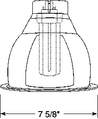 Juno Aculux Recessed Lighting 600G-WWS-WH 6" CFL Single Wall Wash Open Downlight Gold Alzak Reflector, White Trim