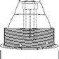 Juno Recessed Lighting 601B-WH 6" Fluorescent, Baffled Downlight Trim, Black Baffle, White Trim