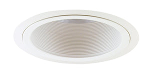 Juno Recessed Lighting 601W-WH 6" Fluorescent, Baffled Downlight Trim, White Baffle, White Trim