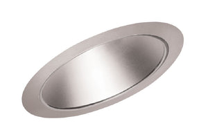 Juno Recessed Lighting 602HZ-SC (602 HZSC) 6" Line Voltage, Fluorescent, Super Slope Ceiling Reflector Cone Trim, Haze Reflector, Satin Chrome Trim