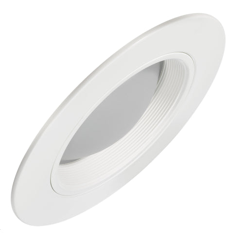 Juno Recessed Lighting 6033W-WH (6033 WWH) 6" Fluorescent, Super Slope Ceiling Baffle Lensed Trim, White Baffle, White Trim