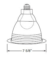 Juno Recessed Lighting 633W-WH 6" Line Voltage, Baffled Multiplier Trim, White Baffle, White Trim