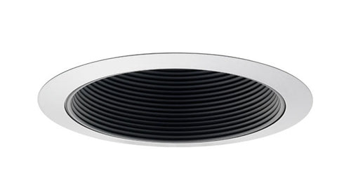 Juno Aculux Recessed Lighting 635B-SC 5-5/8" Low Voltage Angle-Cut,  Black Baffle, Satin Chrome Trim