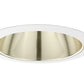 Juno Aculux Recessed Lighting 638G-WH 5-5/8" Low Voltage Angle-Cut Cone, Gold Alzak Reflector, White Trim