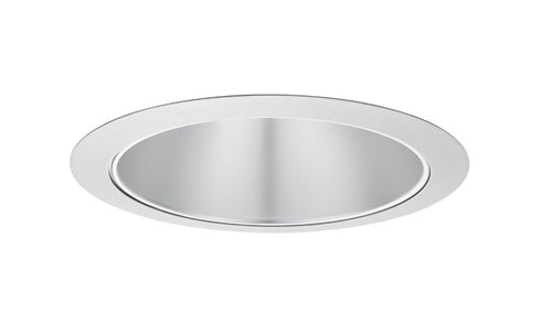 Juno Aculux Recessed Lighting 638HZ-SC 5-5/8" Low Voltage Angle-Cut Cone, Haze Alzak Reflector, Satin Chrome Trim