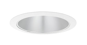 Juno Aculux Recessed Lighting 638HZ-WH 5-5/8" Low Voltage Angle-Cut Cone, Haze Alzak Reflector, White Trim