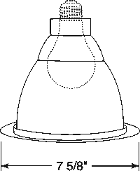 Juno Recessed Lighting 643G-WH 6" Line Voltage, Open Reflector Trim, Gold Reflector, White Trim