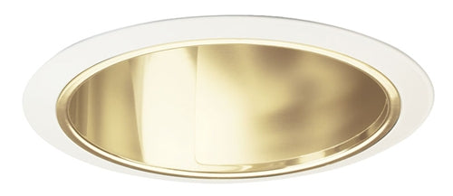 Juno Recessed Lighting 662G-WH 6" Line Voltage, Multiplier Trim with Kicker Wall Wash, Haze Reflector, White Trim