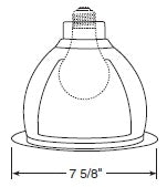 Juno Recessed Lighting 662HZ-WH 6" Line Voltage, Multiplier Trim with Kicker Wall Wash, Haze Reflector, White Trim
