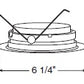 Juno Recessed Lighting 688B-WH (688 BWH) 5" Line Voltage Gimbal Ring in Baffle Trim, Black Baffle, White Trim