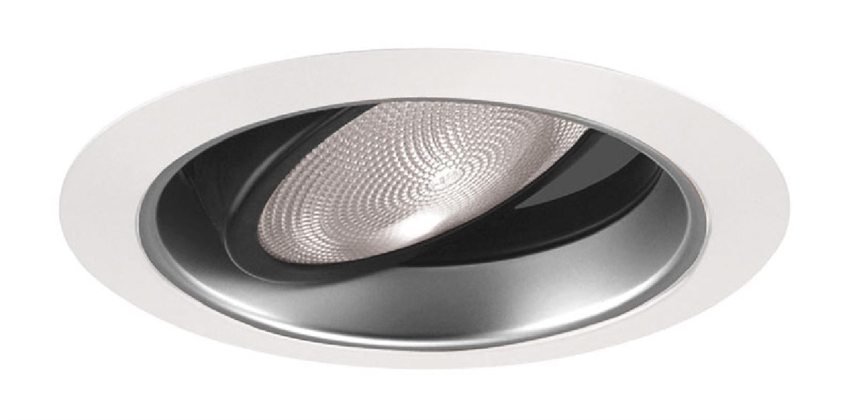 Juno Recessed Lighting 689HZ-WH (689 HZWH) 5" Line Voltage Gimbal Ring in Cone Trim, Haze Reflector, White Trim