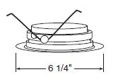Juno Recessed Lighting 689WHZ-WH (689 WHZWH) 5" Line Voltage Gimbal Ring in Cone Trim, Wheat Haze Reflector, White Trim