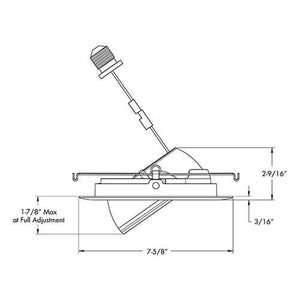 Juno 6RLA G2 06LM 27K 90CRI NFL 120 FRPC WH Recessed Lighting Adjustable 6" LED Retrofit Trim 2700K, 90 CRI 750 lumens, Narrow Flood, White Finish, Less Medium Base Socket Adapter