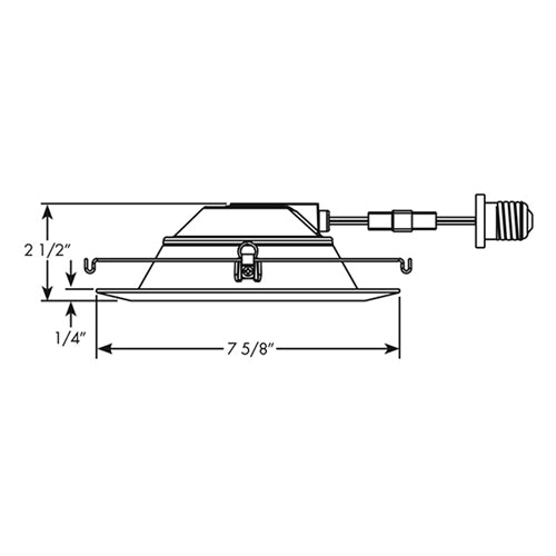 Juno Recessed Lighting 6RLD-927-6-WWH Downlight 6" LED Retrofit Baffle Trim 2700K, 90 CRI, White Finish