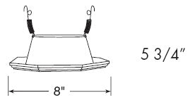 Juno Recessed Lighting 9024W-WH (9024 WWH) 6" LED, Line Voltage, Octagonal Baffle Trim, White Trim
