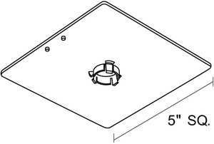 Juno HD Commercial Track Lighting GES15-WH (GES15 WH) 277V 2-Circuit/2-Neutral, TEK/HTEK Outlet Box Cover, White Color