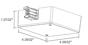 Juno HD Commercial Track Lighting HTEK12CL-BL (HTEK12CL BL) 277V 2-Circuit/2-Neutral, HTEK Current Limiting End Feed - Right Polarity, Black Color
