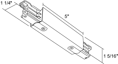 Juno HD Commercial Track Lighting HTEK14-WH (HTEK14 WH) 277V 2-Circuit/2-Neutral, HTEK Center Feed, White Color