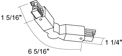Juno HD Commercial Track Lighting HTEK24-BL (HTEK24 BL) 277V 2-Circuit/2-Neutral, HTEK Adjustable Connector, Black Color