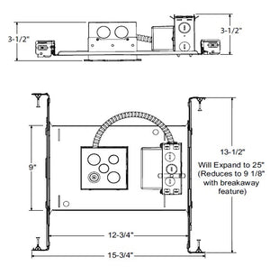 Juno IC1AJBPF 06LM MVOLT ZT1 Recessed Lighting 4" IC LED Fire-Rated Red Series New Construction Adjustable Housing, 600 Lumens, Multi-Volt (120-277), 0-10V, 1% Dim