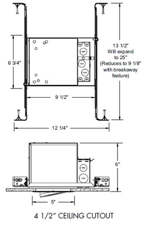 Juno IC1ALED G4 06LM 120 FRPC Recessed Lighting 4" LED Adjustable New Construction IC Type Recessed Housing, Dedicated Driver 120V ELV Dimmable
